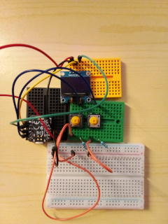 components on breadboard